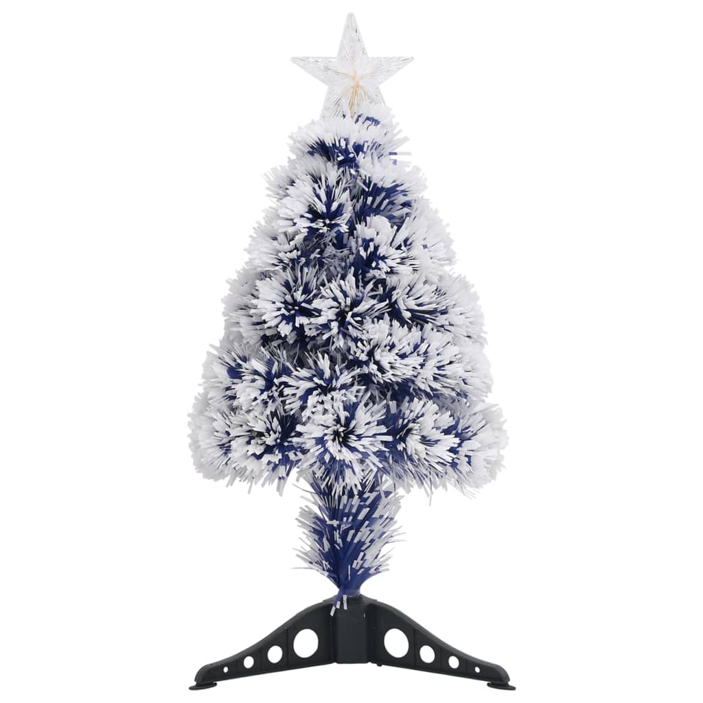 Vidaxl KunstkerStboom s osvětlením 64 cm vlákno Optic White and Blue