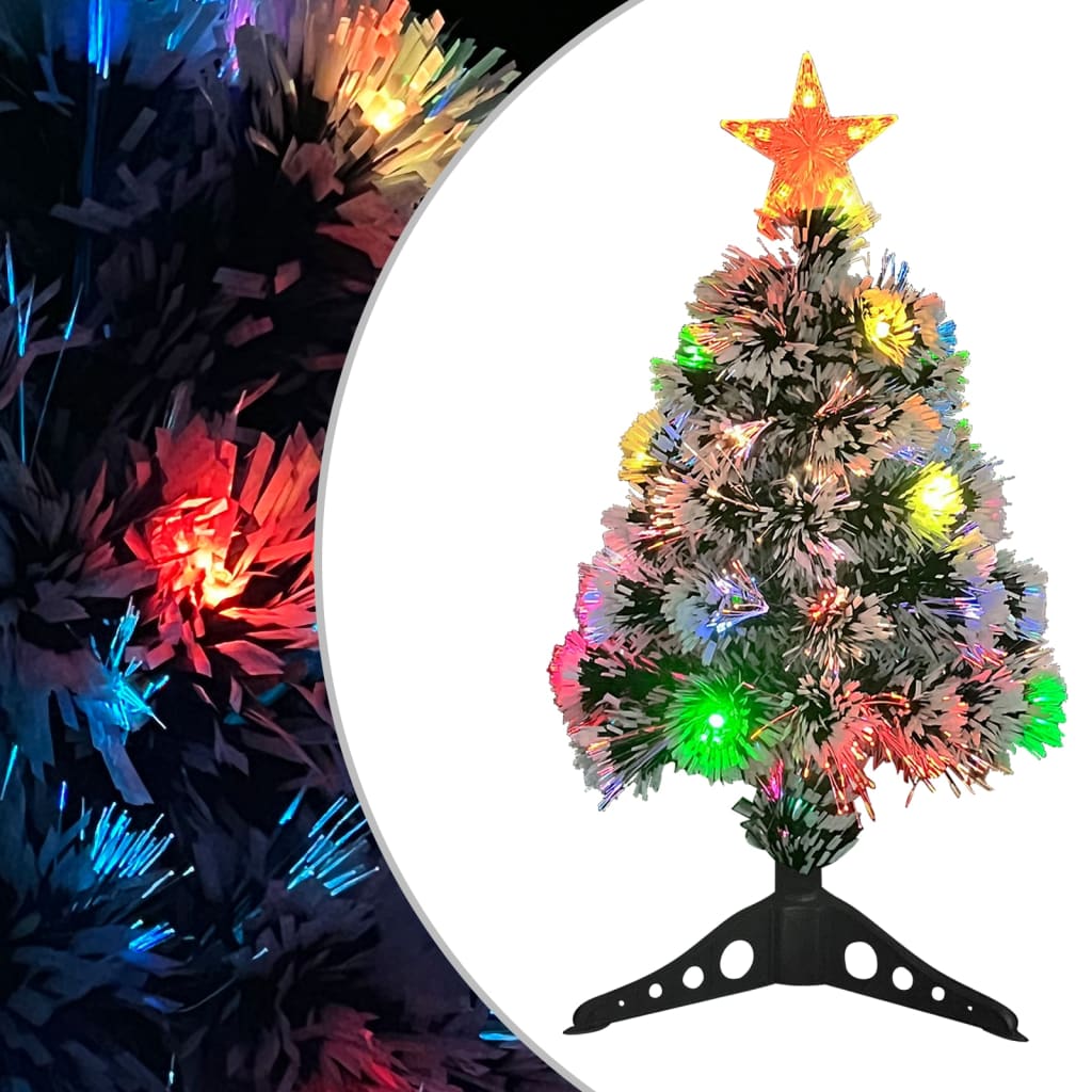 Vidaxl KunstkerStboom s osvětlením 64 cm vlákno Optic White and Blue