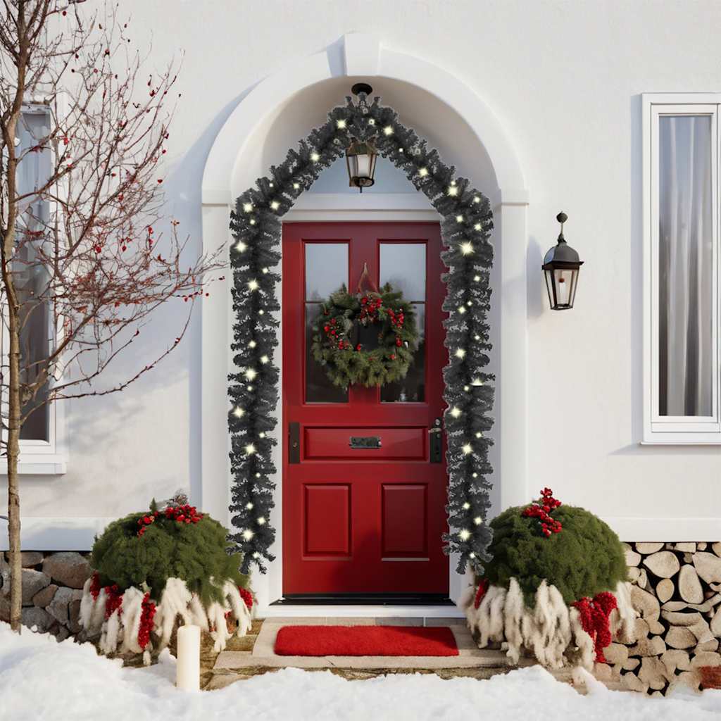 Vidaxl Christmas garland with LED lights 10 m black