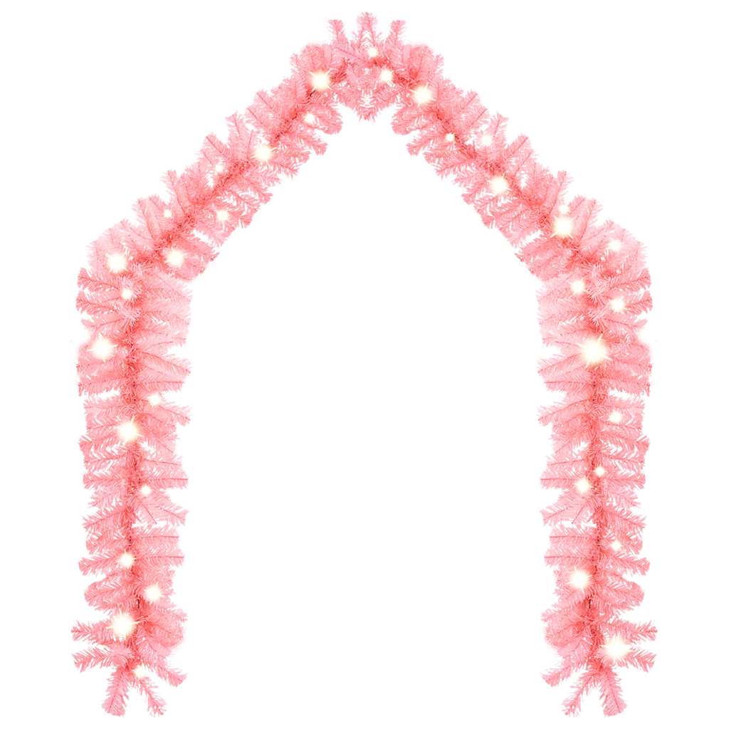 Vidaxl Christmas Garland com luzes LED 20 m rosa