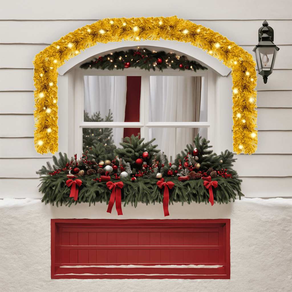 Vidaxl Christmas garland with LED lights 10 m gold colored