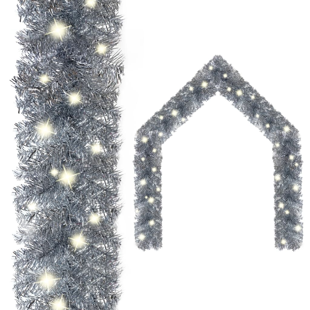 Vidaxl Christmas garland with LED lights 10 m silver-colored
