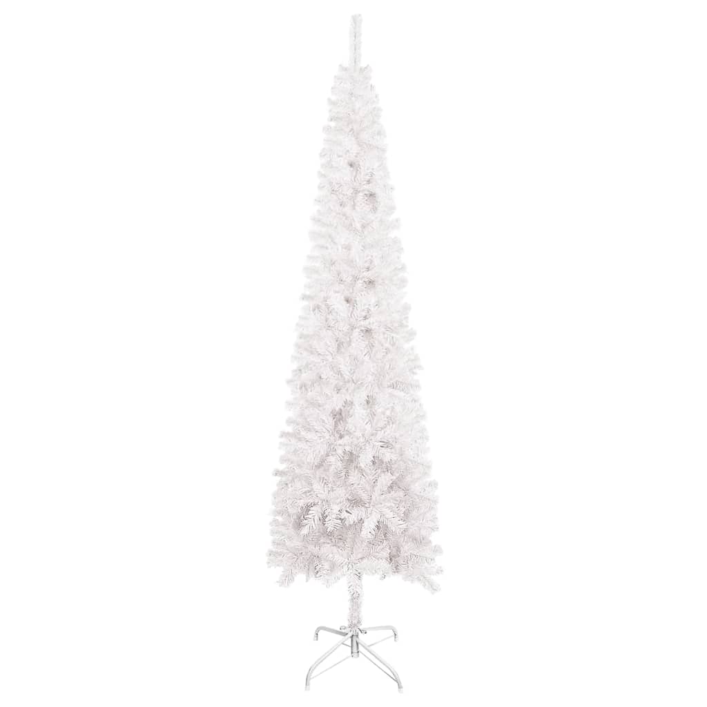 Vidaxl božično drevo ozko 240 cm bela