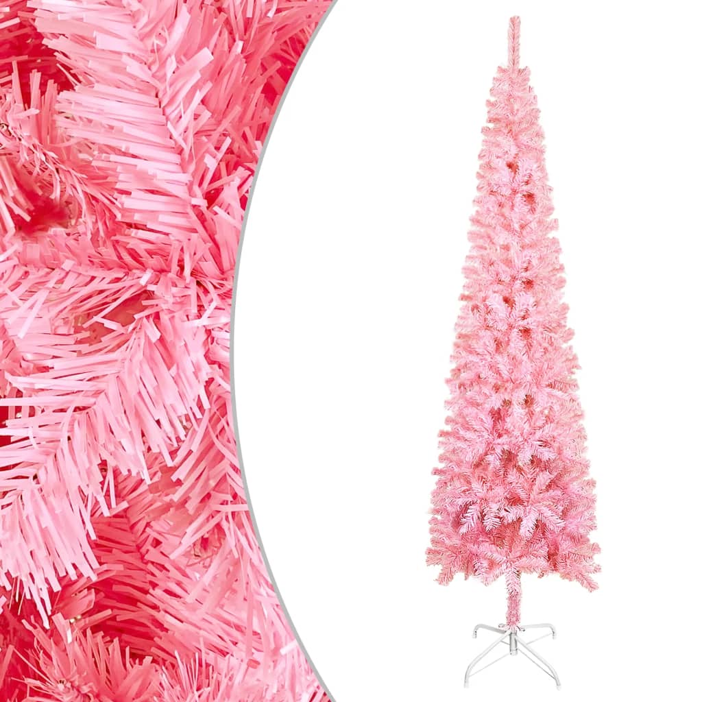 Vidaxl Christmas tree narrow 150 cm pink