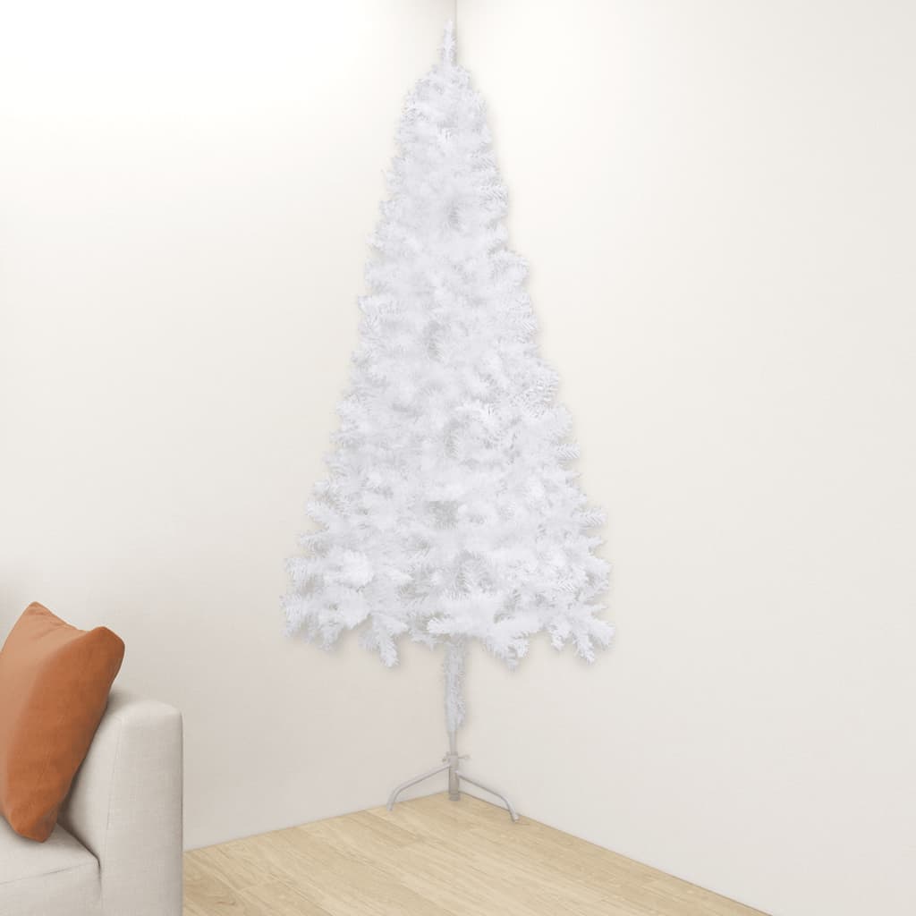 VidaXL Kunstkerstboom Hoek 150 cm PVC White