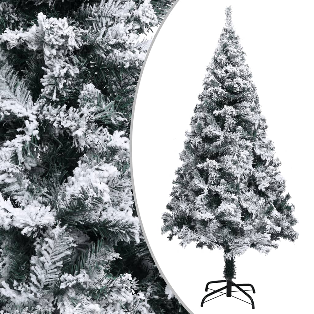 Vidaxl Kunstkerstboom con neve 120 cm verde