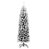 Vidaxl Kunstiskore mat Schnéi schmuel 120 cm pvc gréng