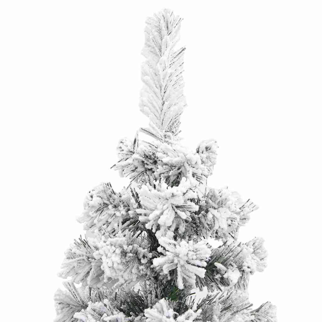 Vidaxl Kunstiskore mat Schnéi schmuel 120 cm pvc gréng