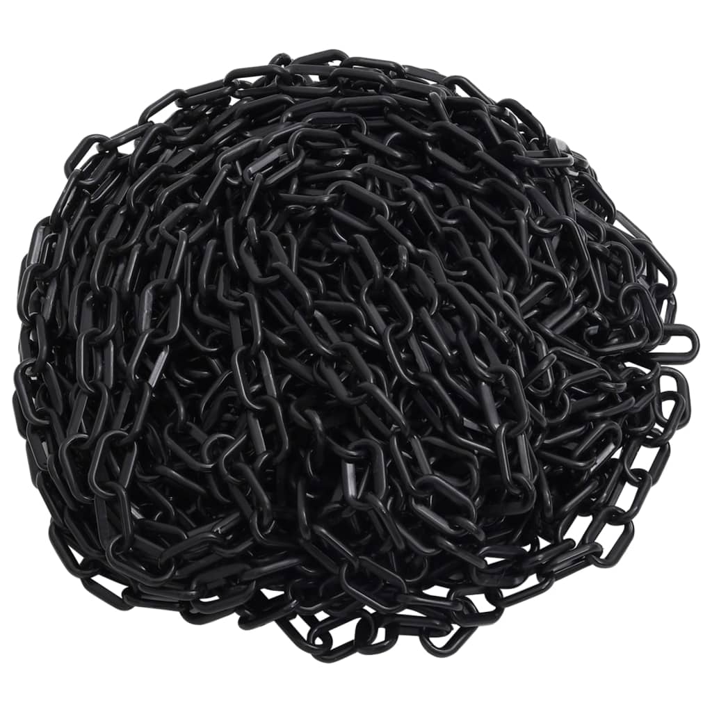 Catena di sicurezza Vidaxl Ø 6 mm 100 m di plastica nera