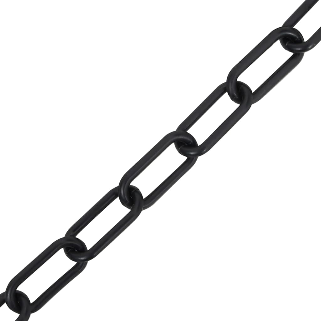 Catena di sicurezza Vidaxl Ø 6 mm 100 m di plastica nera