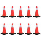 Coni di traffico Vidaxl con base pesante 10 pezzi che riflettono 50 cm