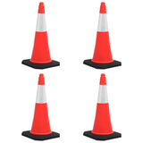 Vidaxl Traffic cones with heavy base 4 st reflective 75 cm