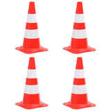 Vidaxl prometni stožci 4 st odražajo 50 cm rdeče in bele barve