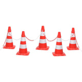 Vidaxl cones set with chain 10 m red and white