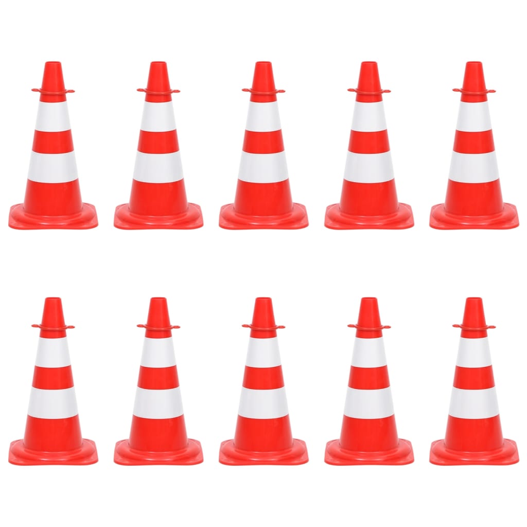 Vidaxl cones set with chain 10 m red and white
