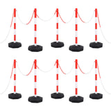 VidaXL chain post set with plastic chain 10 m