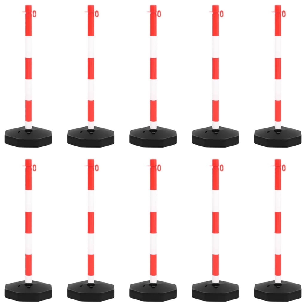 VidaXL chain post set with plastic chain 10 m