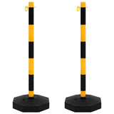 VidaXL chain post set with plastic chain 10 m