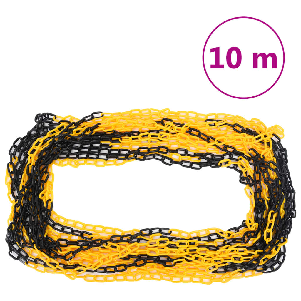 VidaXL chain post set with plastic chain 10 m
