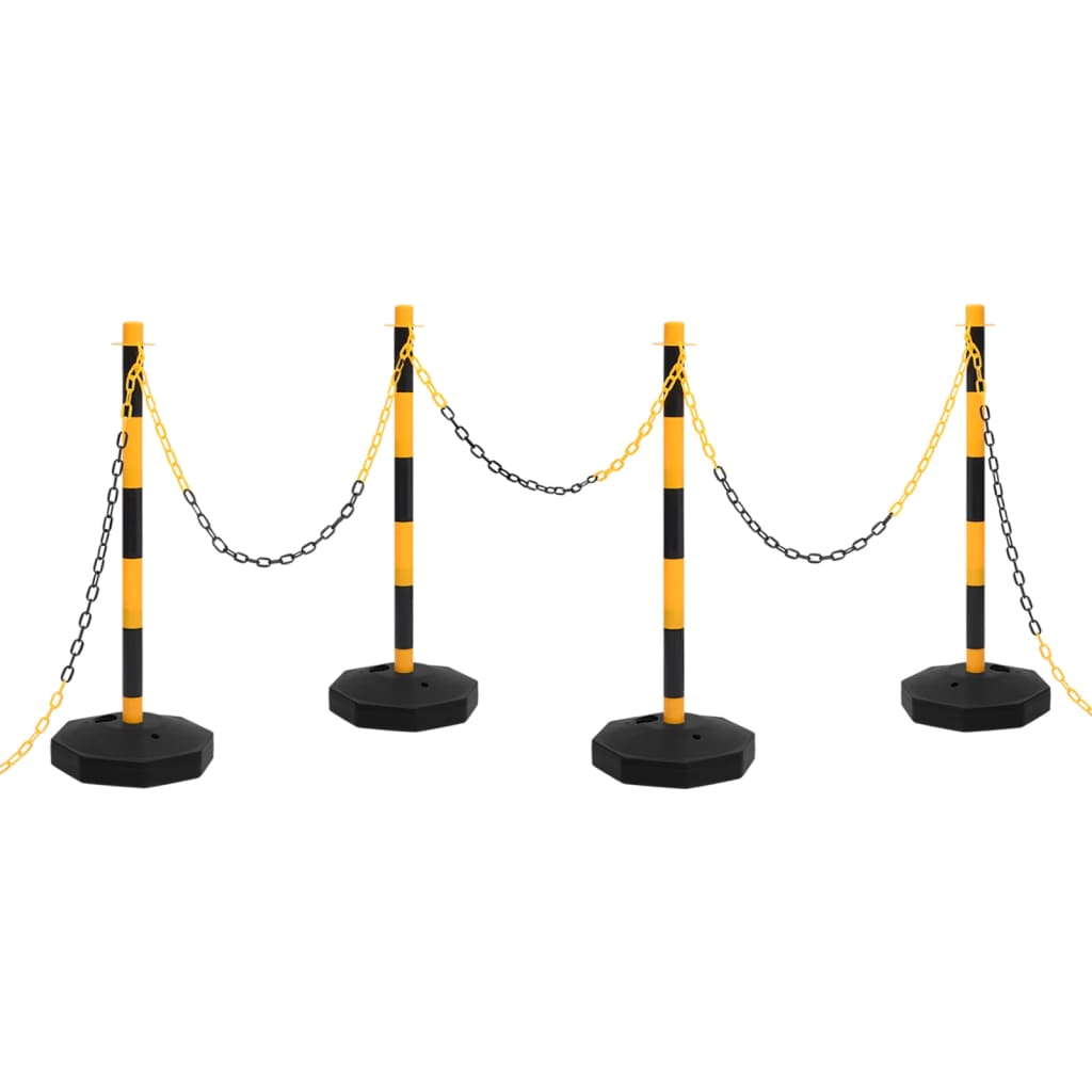 Vidaxl Chain Post set con catena di plastica 10 m