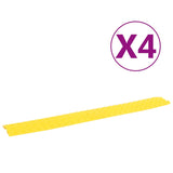 Vidaxl kabelbeskyttere terskel 4 St 98,5 cm gul