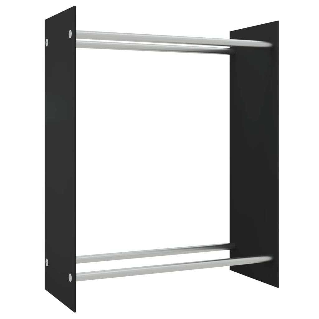 Vidaxl pejs 80x35x100 cm hærdet glas sort