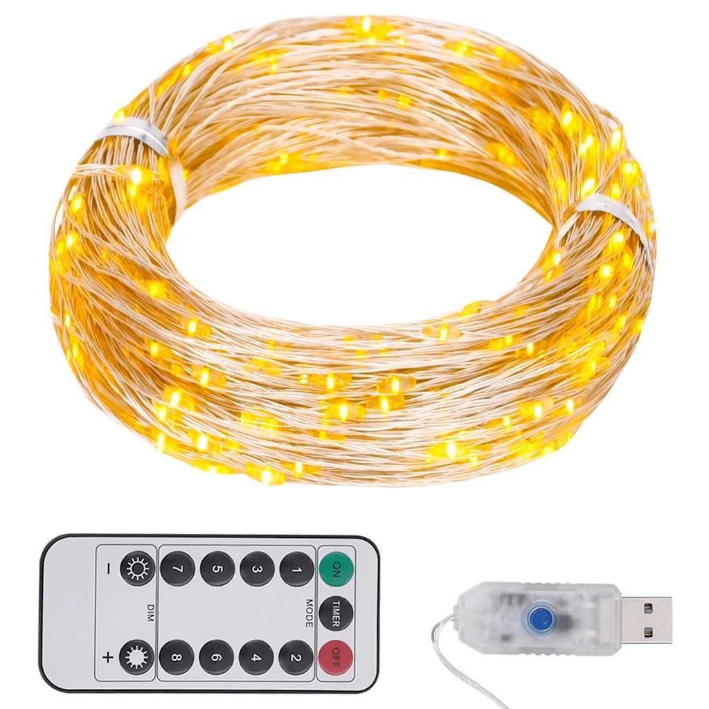 Vidaxl Garland léger avec 150 LED 15 m blanc chaud