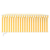 Vidaxl Luifel manually extendable roller blind LED 3x2.5 m yellow and white