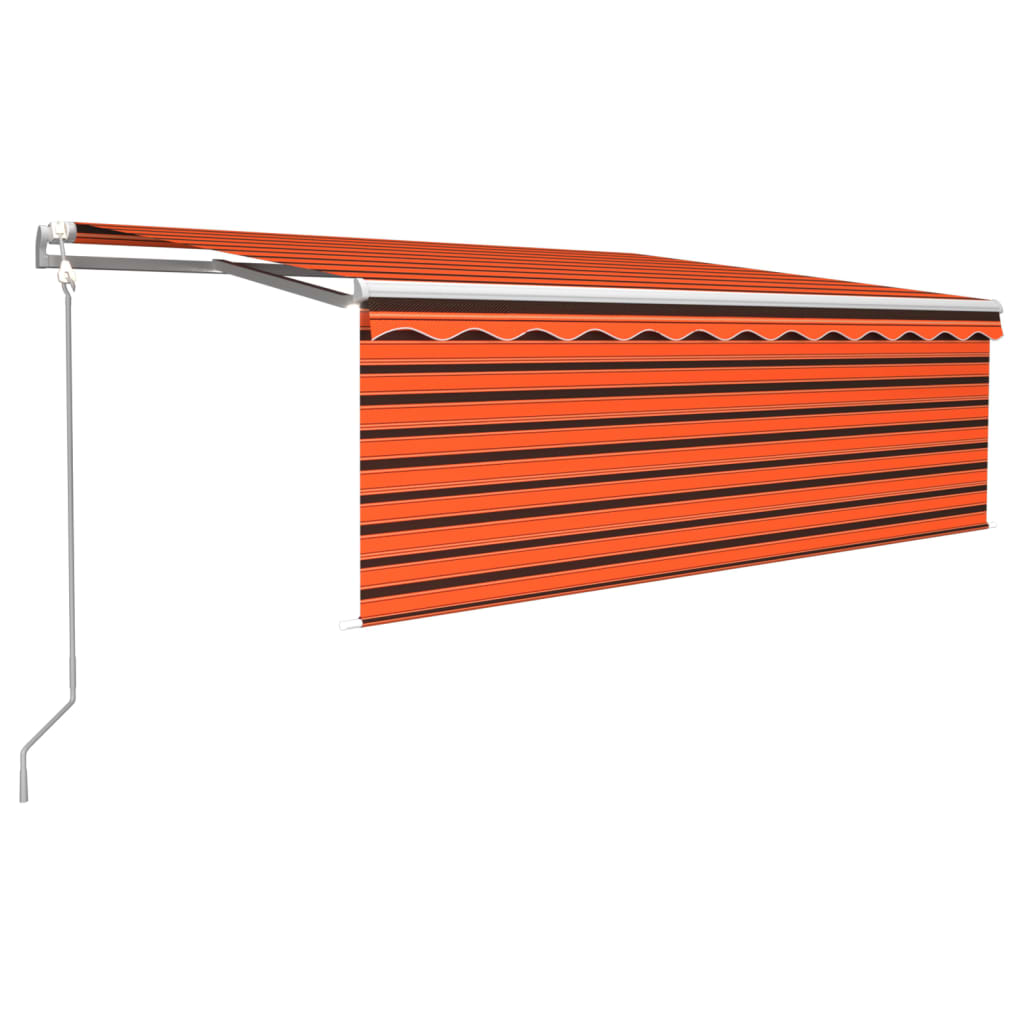 Vidaxl Luifel Automatic Extensible Roller Blind 4x3 m Orange Brown