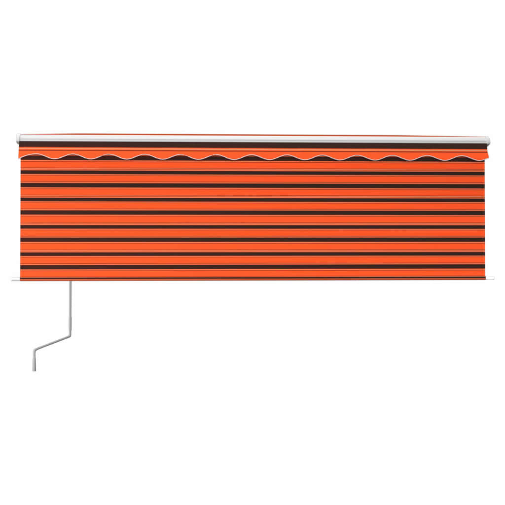 Vidaxl Luifel Automatic Extensible Roller Blind 4x3 m Orange Brown