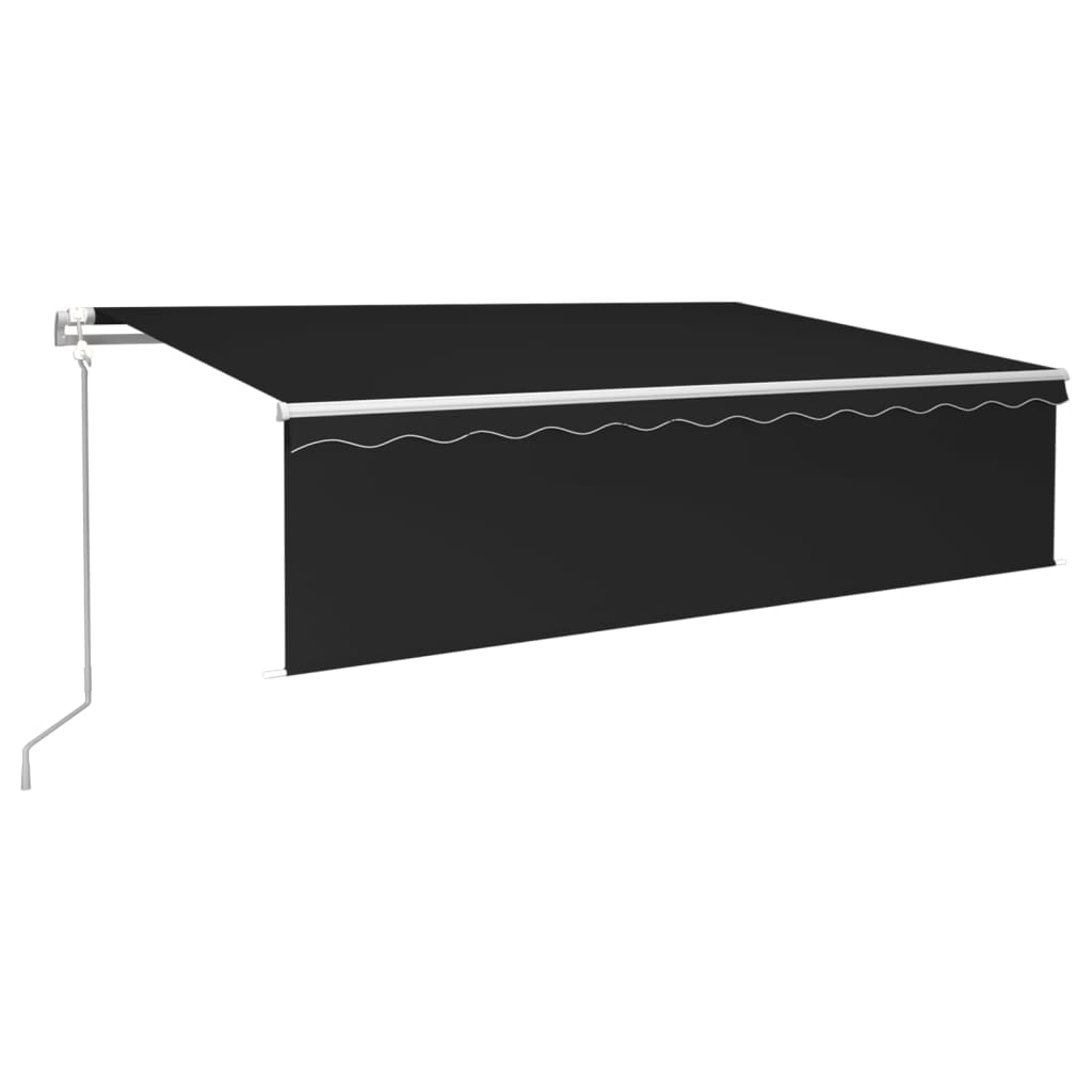 Vidaxl Luifel automatically extendable with roller blind 6x3 m anthracite