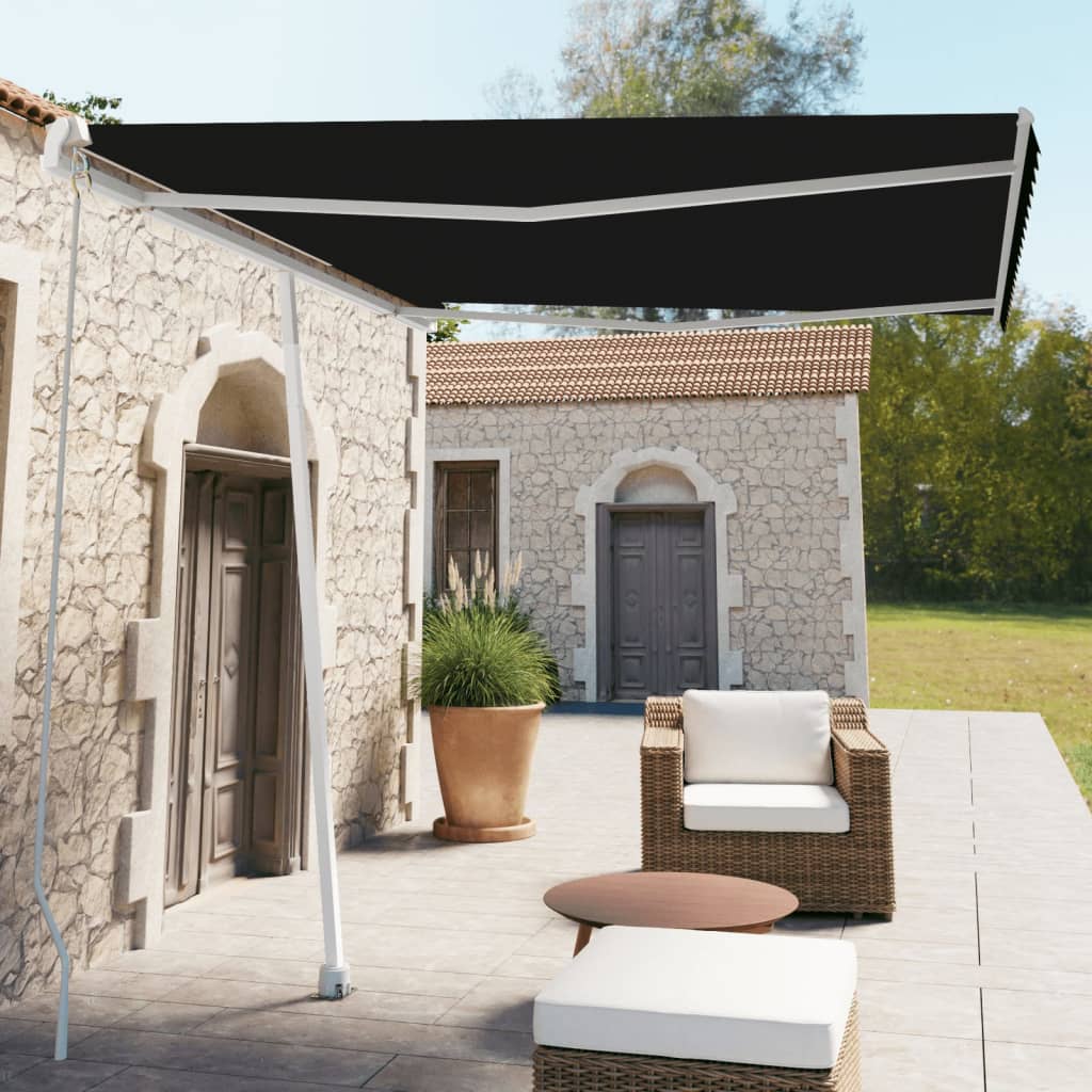 Bidaxl Luifel frigörs manuellt utökar 300x250 cm antracit
