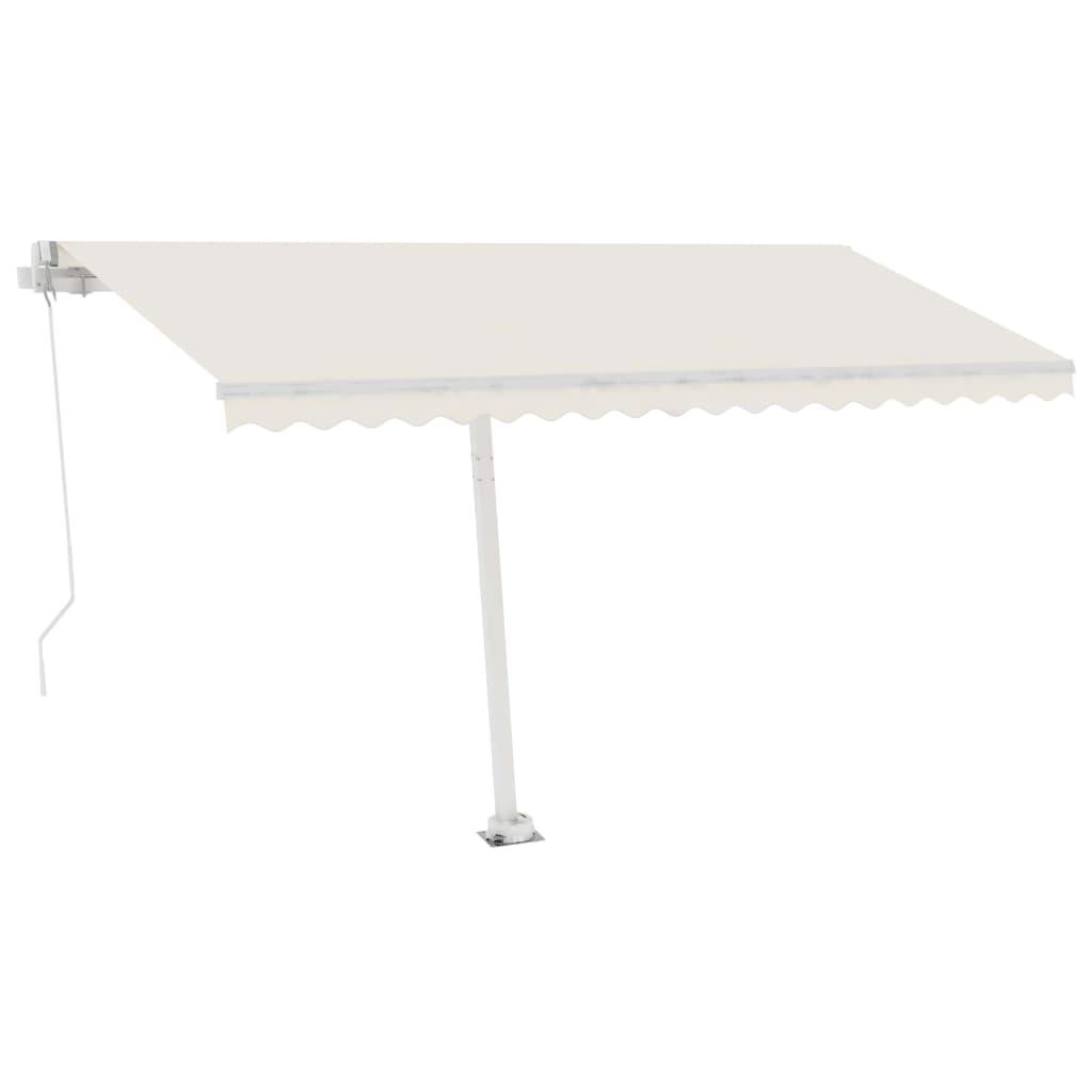 Vidaxl Luifel Detached manually extends 400x300 cm cream -colored