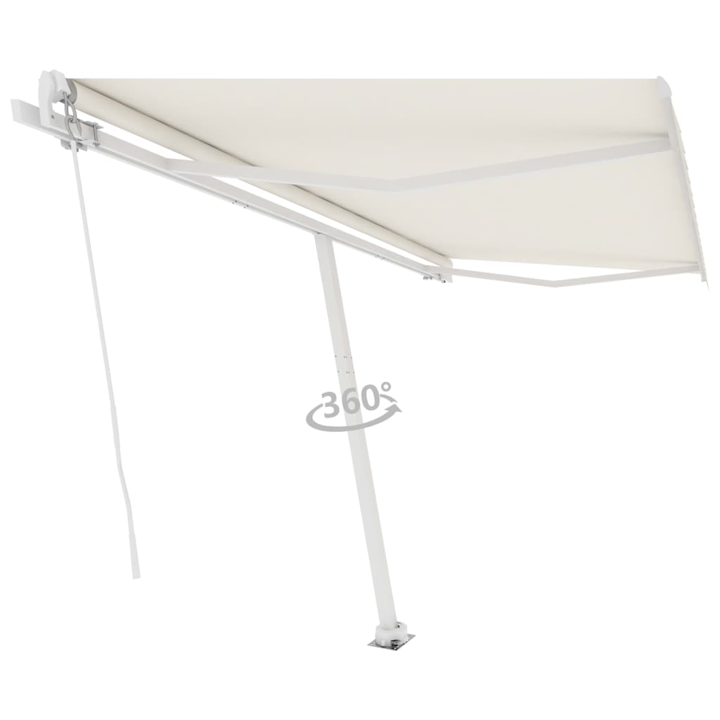 Vidaxl Luifel Detached manually extends 400x300 cm cream -colored