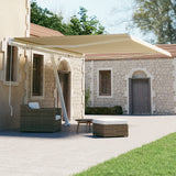 Vidaxl Luifel Detached manually extends 400x300 cm cream -colored