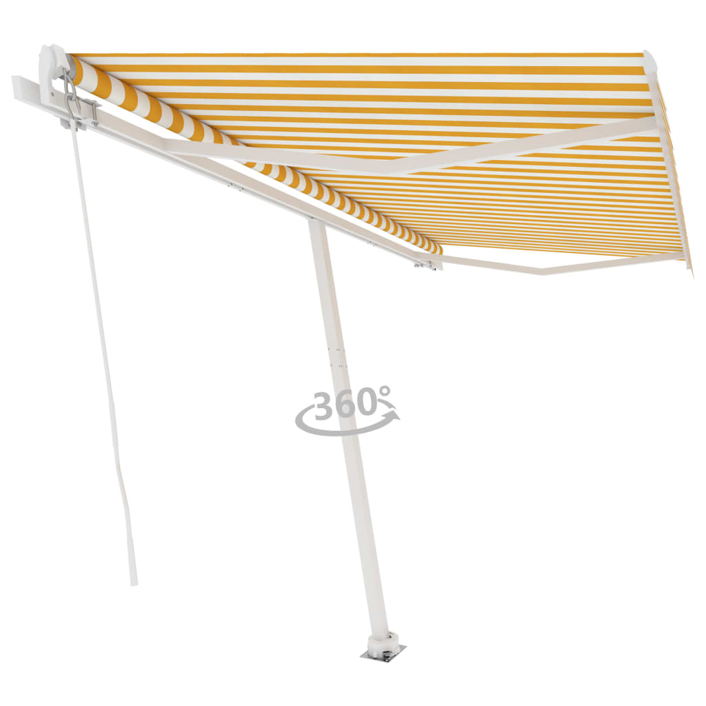 VidaXL Laifel Detached manually extends 400x300 cm yellow and white