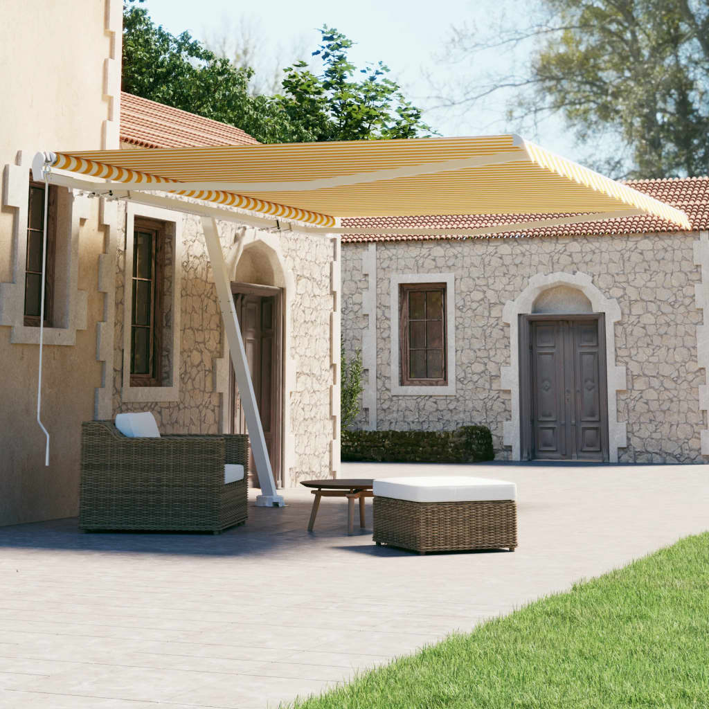 VidaXL Laifel Detached manually extends 400x300 cm yellow and white