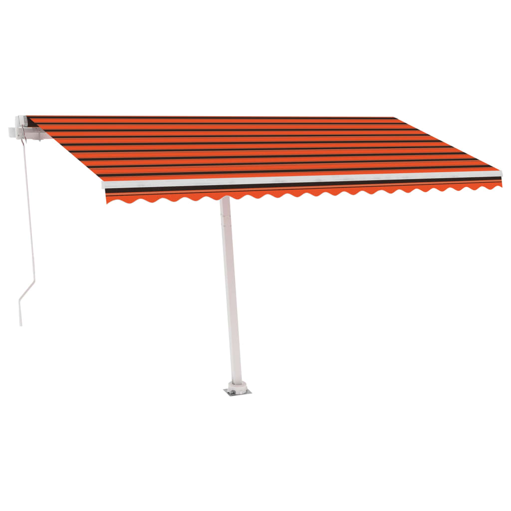 Vidaxl Luifel Detached manually extends 400x300 cm orange brown