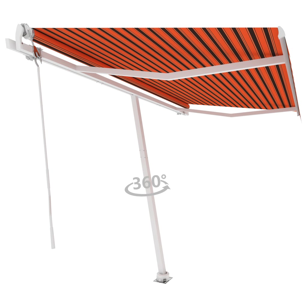 Vidaxl Luifel Free -standing automatic 450x300 cm orange and brown