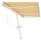 Vidaxl Luifel fritt -Stående automatisk 600x300 cm gul og hvit