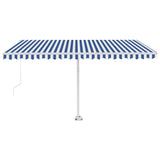 Bidaxl Laifel fristående manuellt Dra ut 400x350 cm blått och vitt