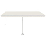 Vidaxl Luifel frittliggende manuelt utvider 400x350 cm krem ​​-farget