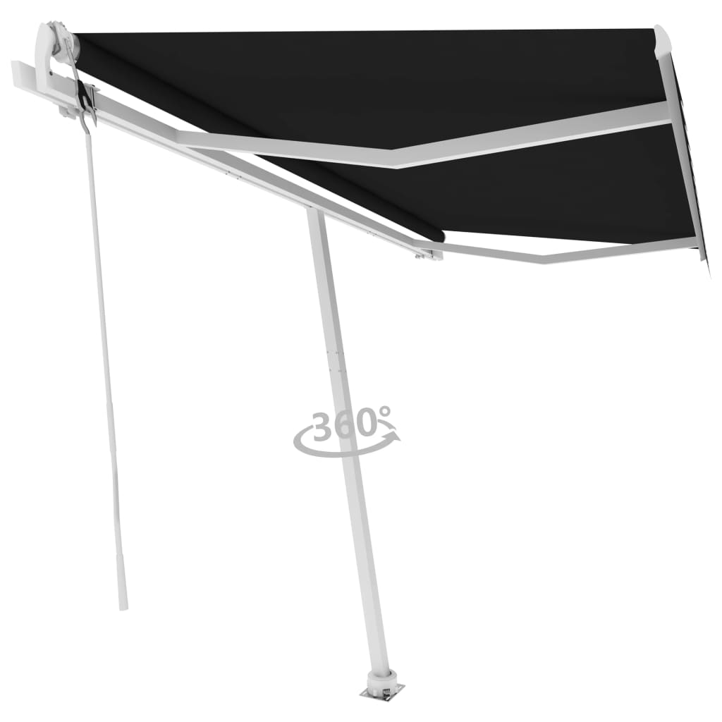 Vidaxl laifel fritt -Stående automatisk 450x350 cm Antracitt -farget