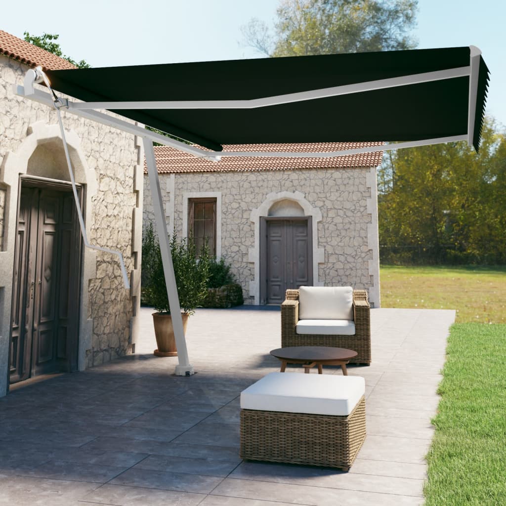 Vidaxl laifel fritt -Stående automatisk 450x350 cm Antracitt -farget