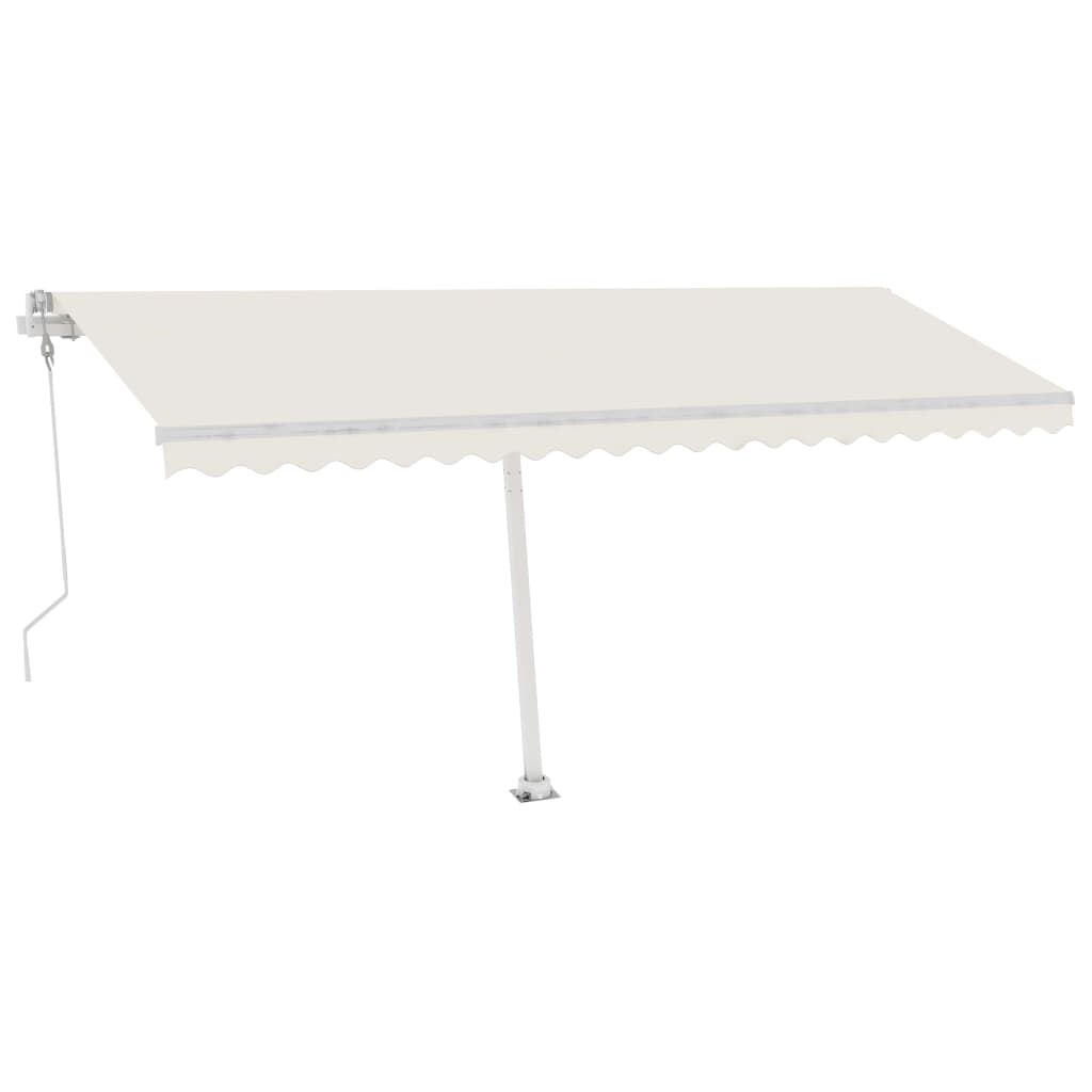 Vidaxl Luifel Free -standing automatic 500x350 cm cream -colored