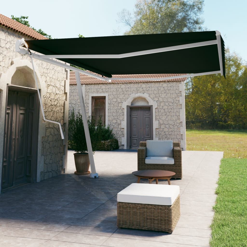 Vidaxl Luifel Free -standing automatic 500x350 cm Anthracite -colored