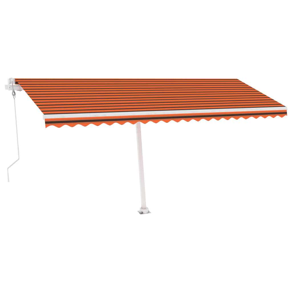 Vidaxl Luifel fritt -Stående automatisk 500x350 cm oransje og brun