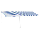 Vidaxl Luifel Detached manually extends 600x350 cm blue and white