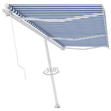 Vidaxl Luifel Detached manually extends 600x350 cm blue and white