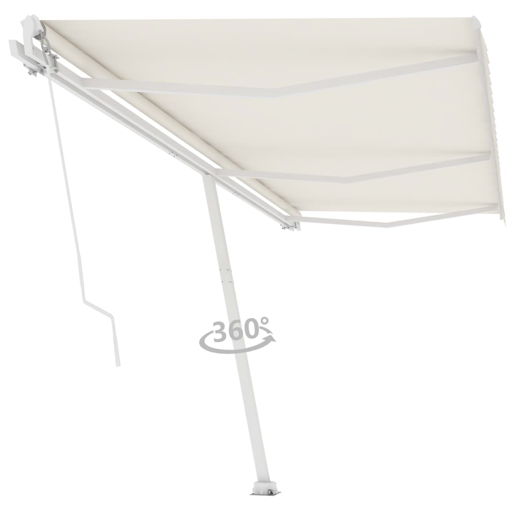 Vidaxl Luifel ručně rozprostírá krémové krémy 600x350 cm